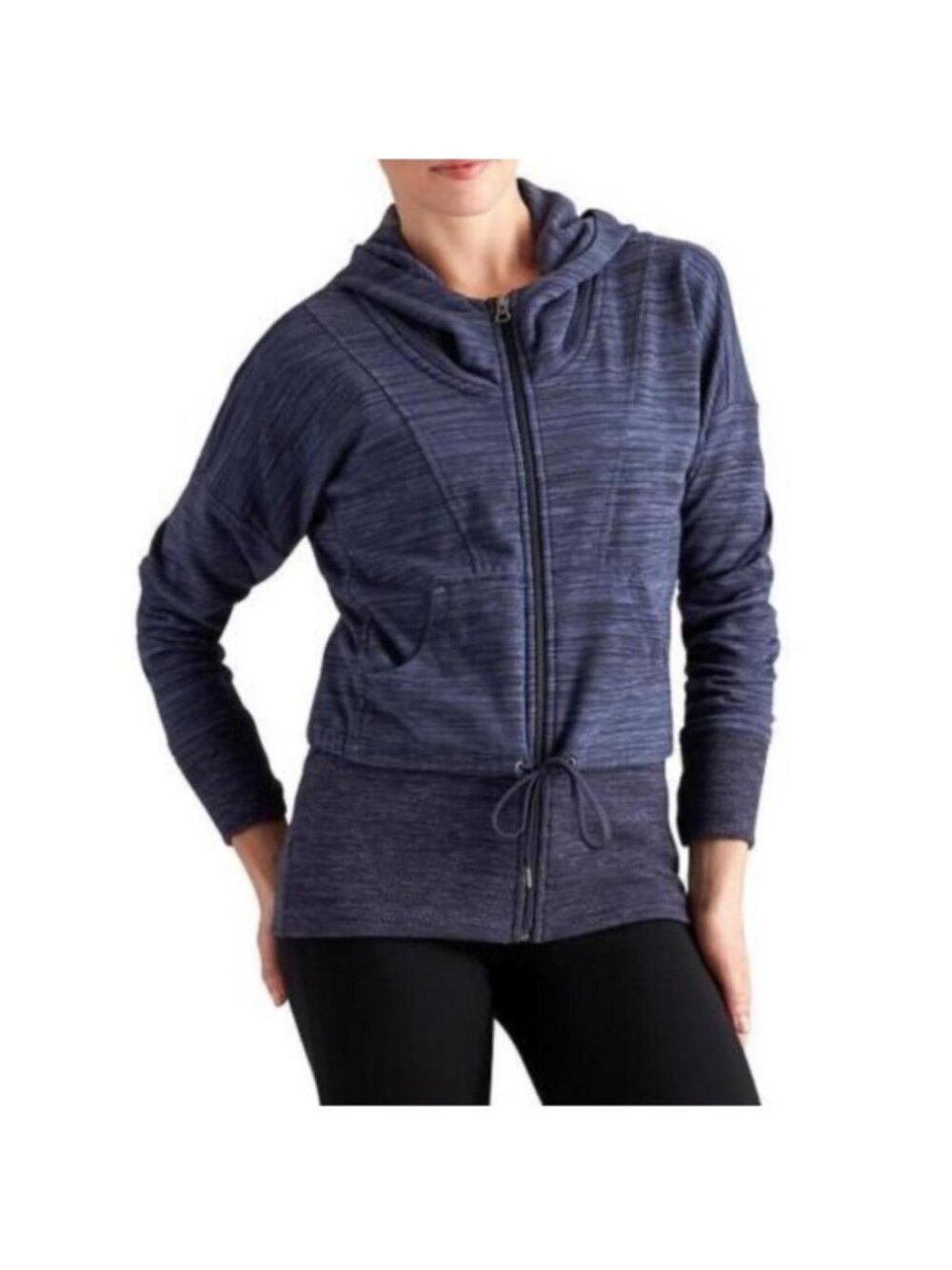 Athleta Blue Double Layered Casual Athletic Zip-Up Hoodie Jacket Sweater